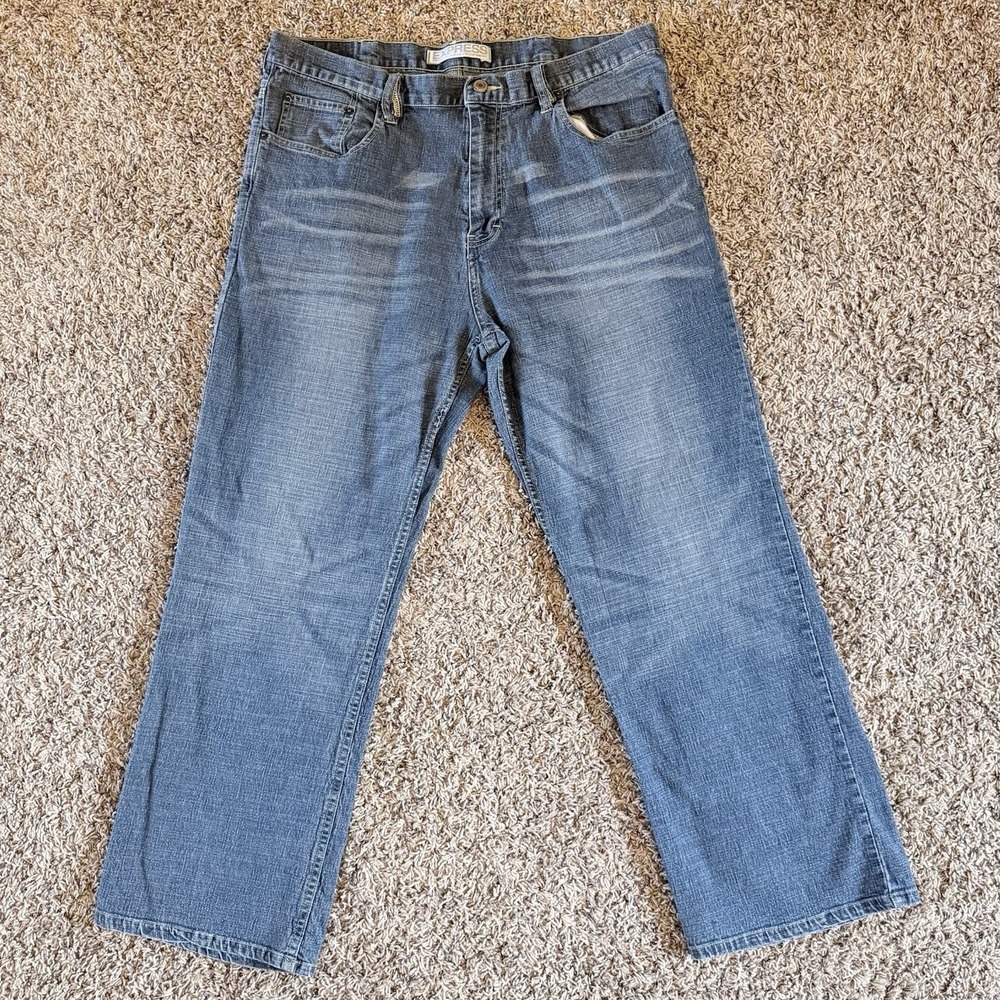 Vintage Express Jeans Men 36x30 Distressed Y2K Quince Relaxed Straight Leg Denim